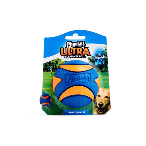 Chuckit! Ultra Squeaker Ball Dog Toy Large (3 Inch) 1 Pack for Large Breeds